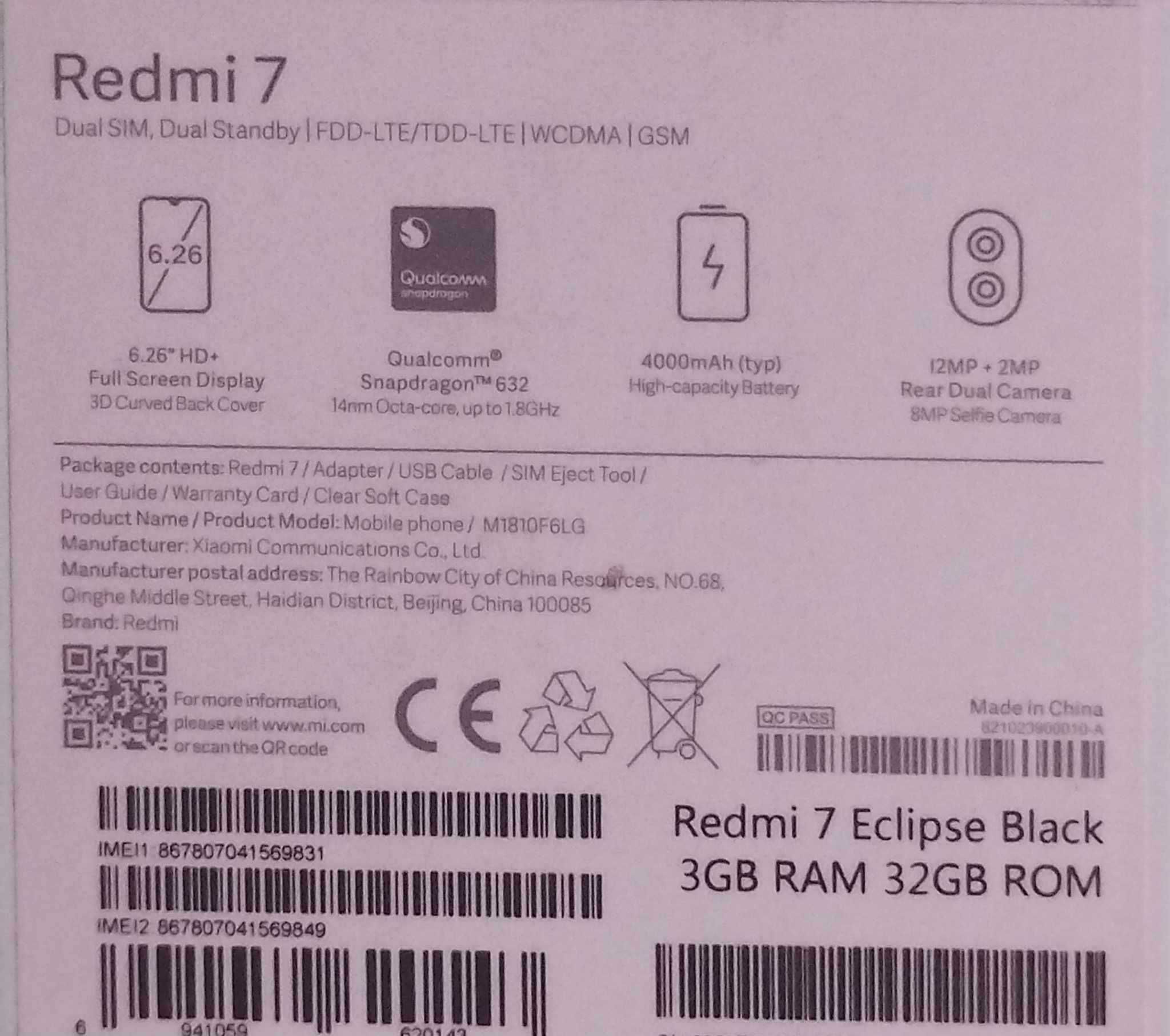 Telefon Redmi note 7