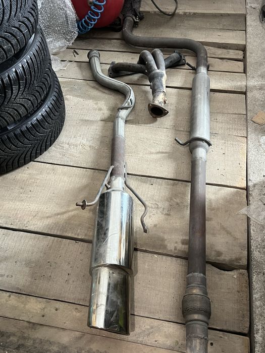 Вихлоп трасса - Паук 4-1 - резонатор - прямоток чип