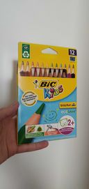 Kredki Bic Kids trójkątne bezdrzewne 12 kolorów Evolution Triangle 2+