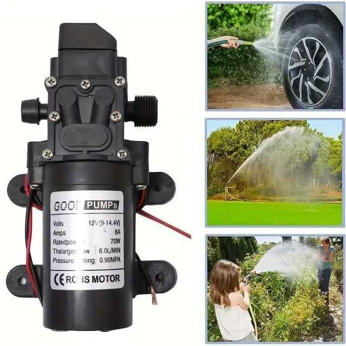 Bomba de água 12v 70w 6l por m 130 psi