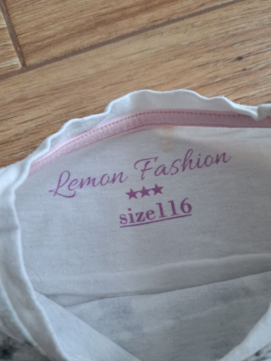 Lemon Fashion bluzka z długim rękawem biała rozmiar 116 sarenka