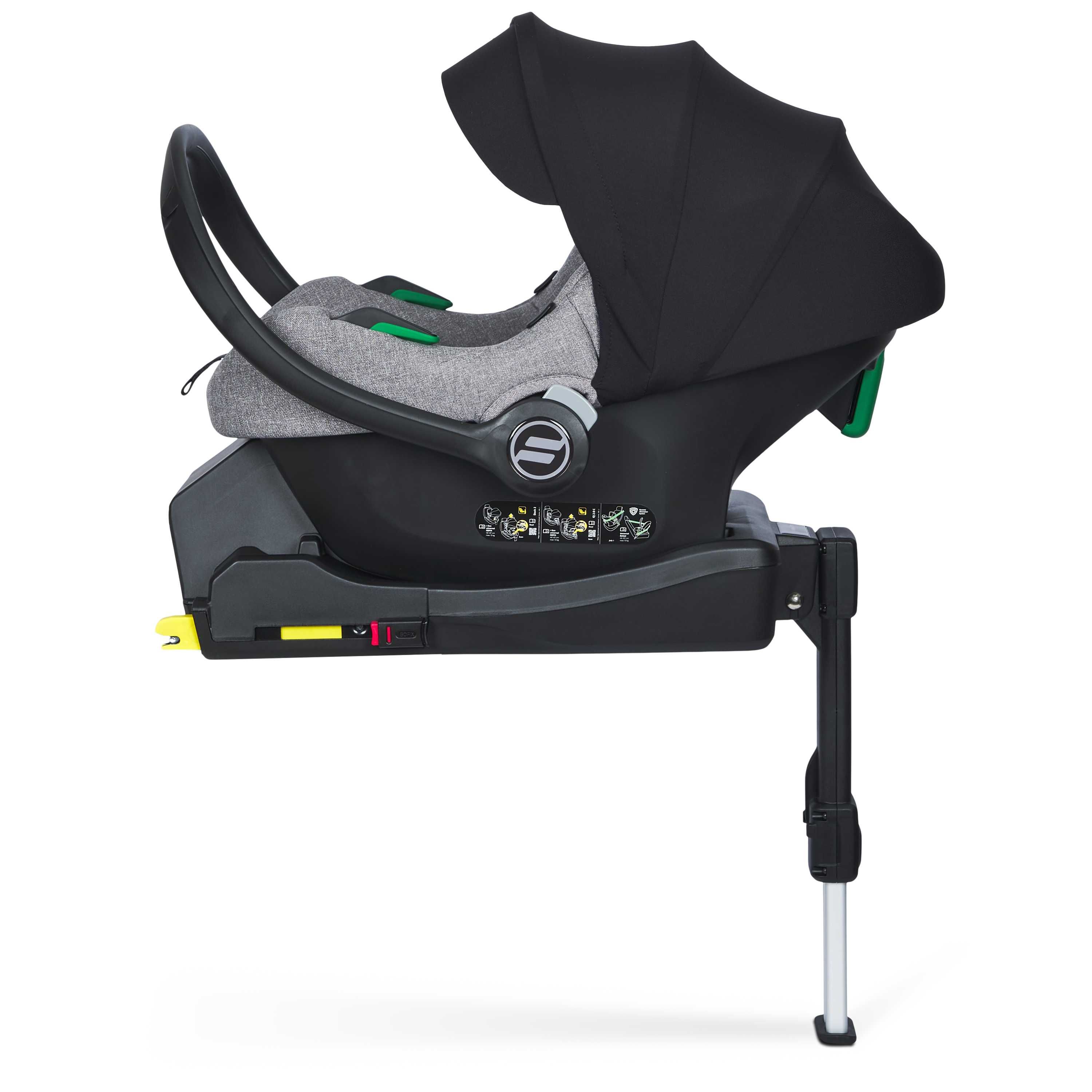 Wózek Muuvo QUICK 4.0Iron Graphite +AVIONAUT +Baza ISOFIX ZESTAW 4W1
