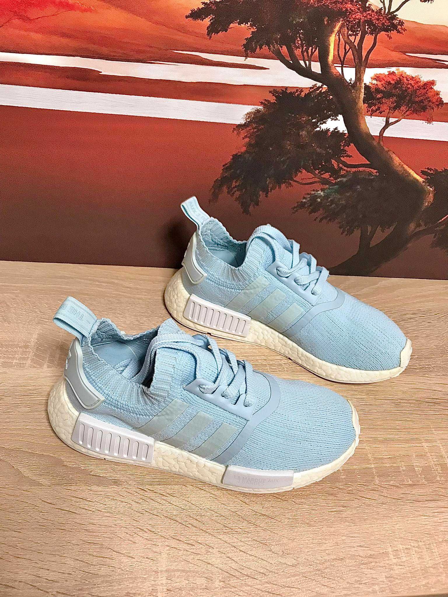 Кроссовки Adidas NMD R1 Primeknit Ice Blue