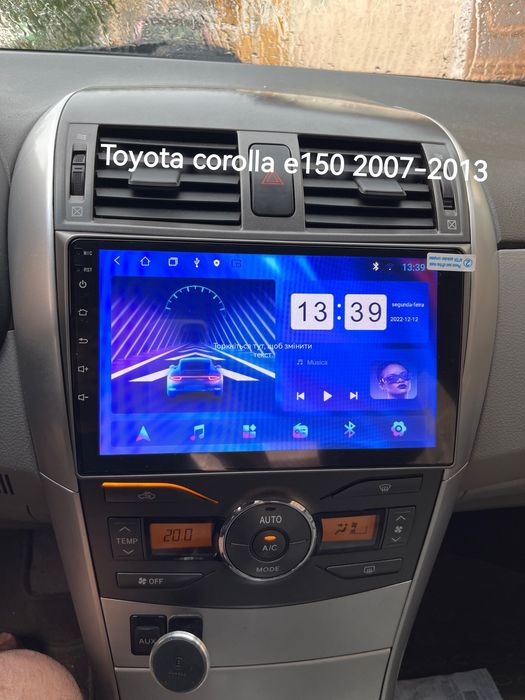 Автомагнітола для Toyota Corolla  2007-2013, Android, під камеру
