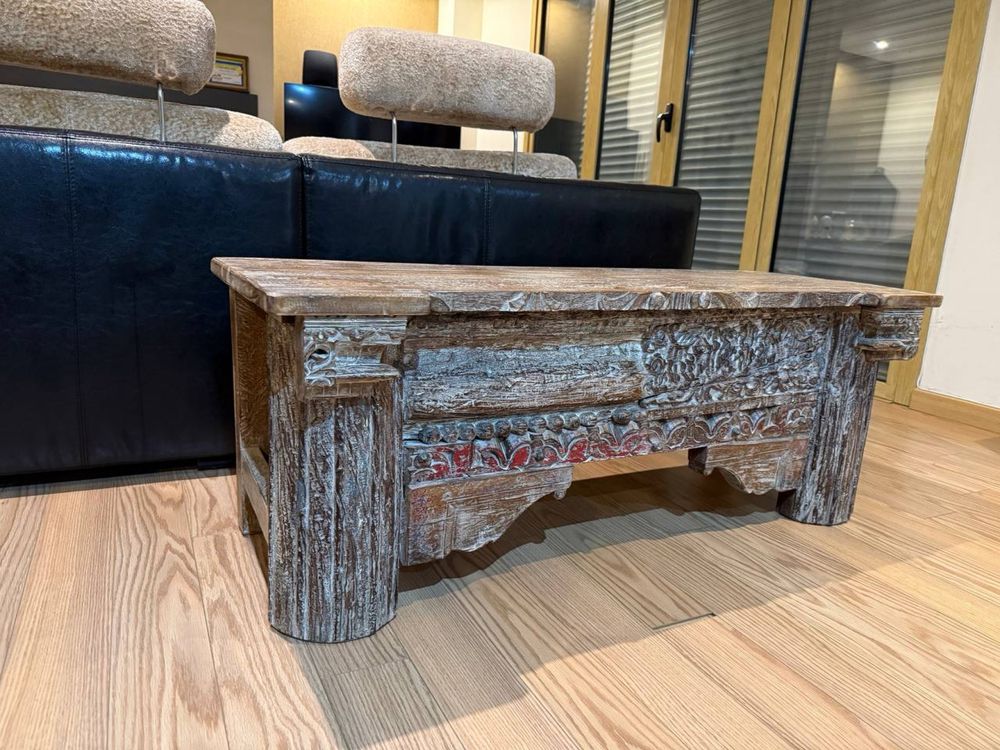 Console artesanal em madeira de manga – Índia 122 × 46 × 46 cm