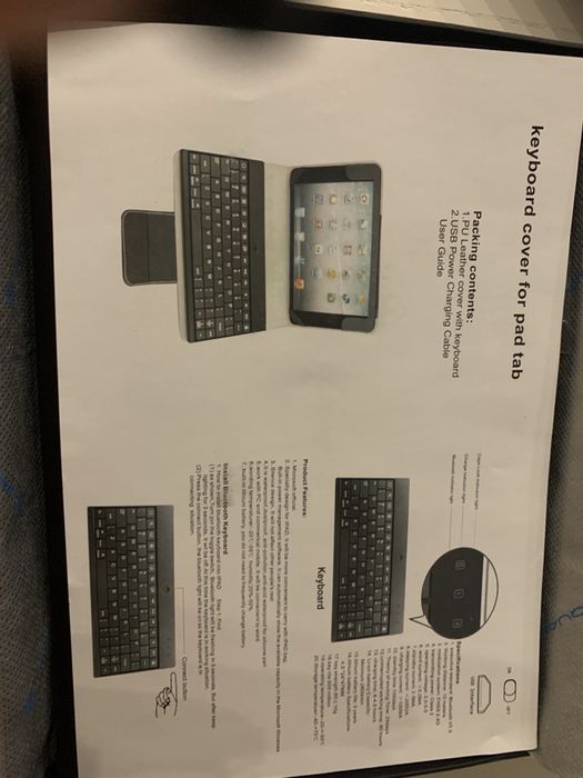 Чехол с клавиатурой дляiPad mini Piquadro BL SQUARE/Black с Bluetooth