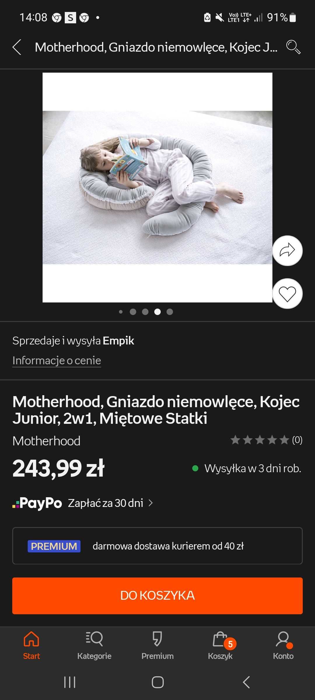 Kokon niemowlęcy Motherhood