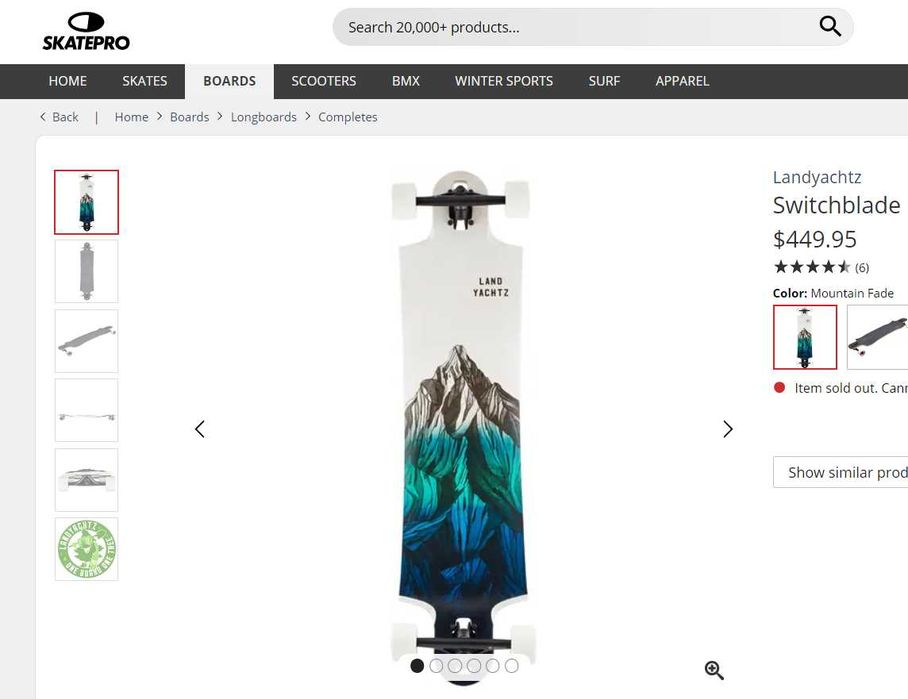 Лонгборд Landyachtz Switchblade 40. Дошка ТОП рівня. Даунхіл, Фрирайд.