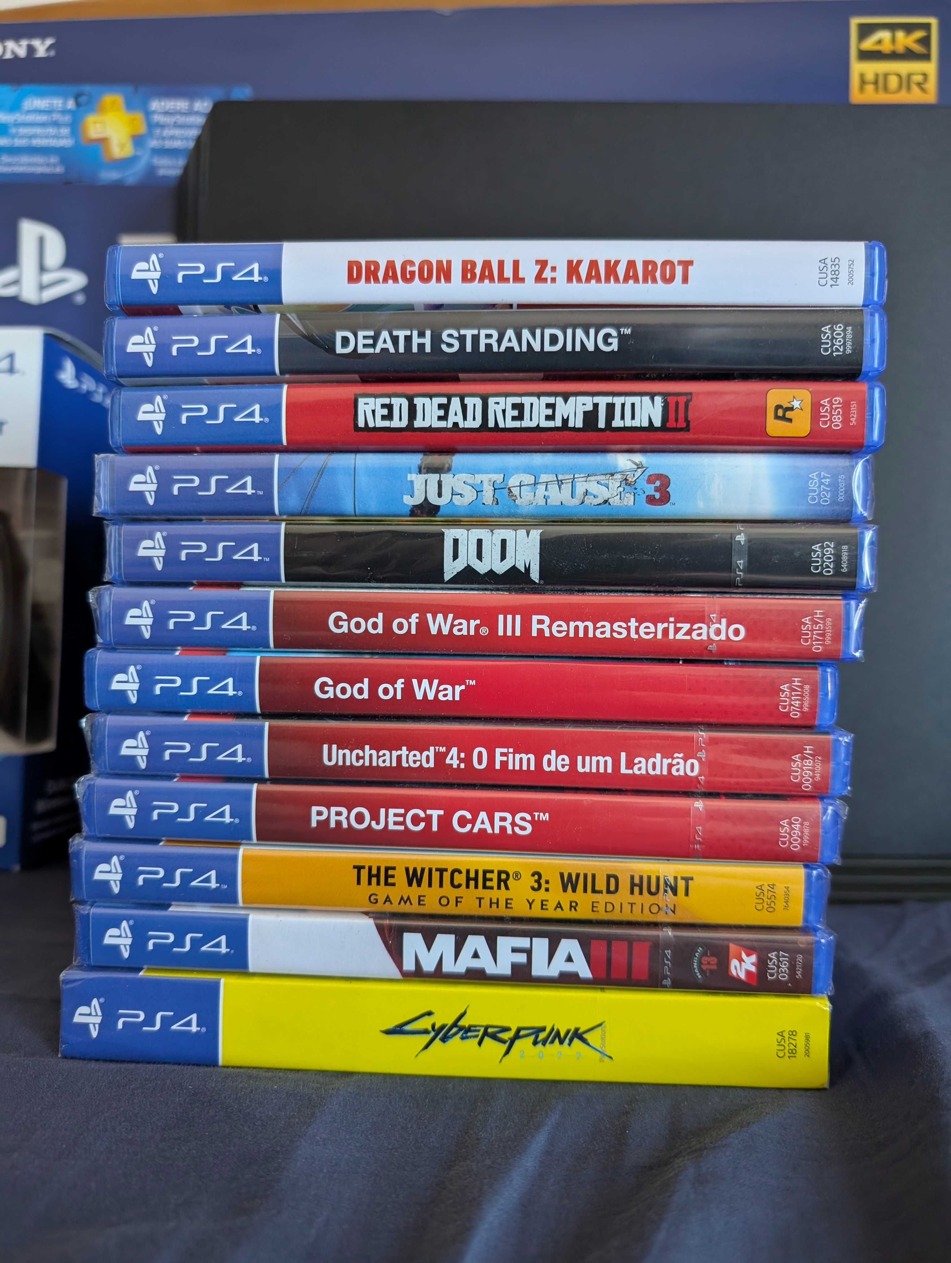 PS4 Pro + 2 Comandos + 12 Jogos
