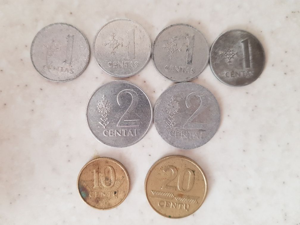 Монети минулого століття Литви, Югославии 1965., Молдови1966 і т.ін.рр