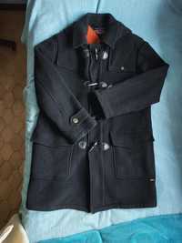 Męski czarny płaszcz wełniany budrysówka Tommy Hilfiger rozmiar XL