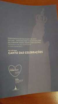 Livro de cânticos centenário Fátima missa celebrada pelo papa