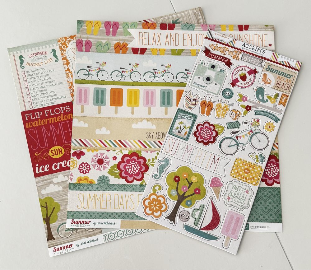 Conjuntos de folhas soltas mais autocolantes para scrapbooking