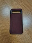 Etui plecki case pixel 8a imitacja skóry czerwone bordowe
