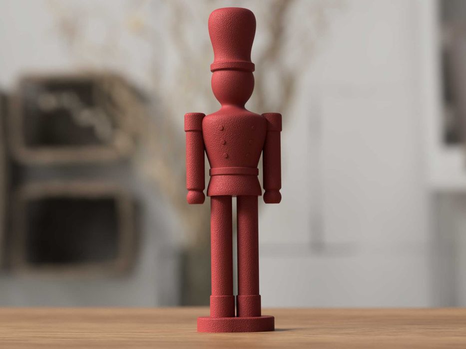 Dekoracyjny Dziadek do Orzechów – żebrowana świąteczna figurka druk 3D