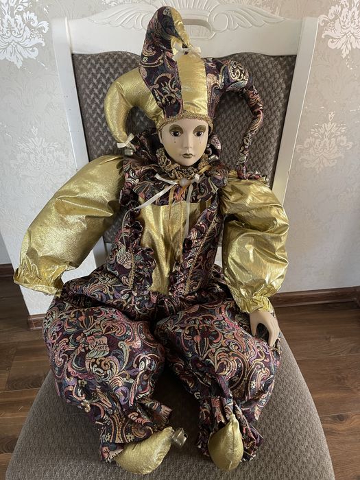 Арлекін лялька колекційна 90 см