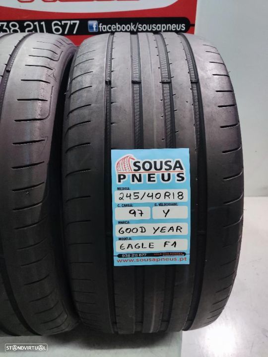 2 pneus semi novos 245-40r18 good year - oferta dos portes 14O EUROS