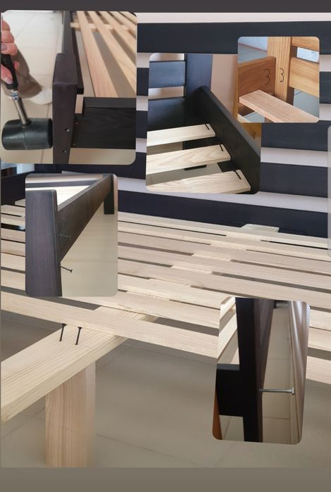 Ліжко двоспальне,ясен,дерев'яне,160/200;140/200;180/200