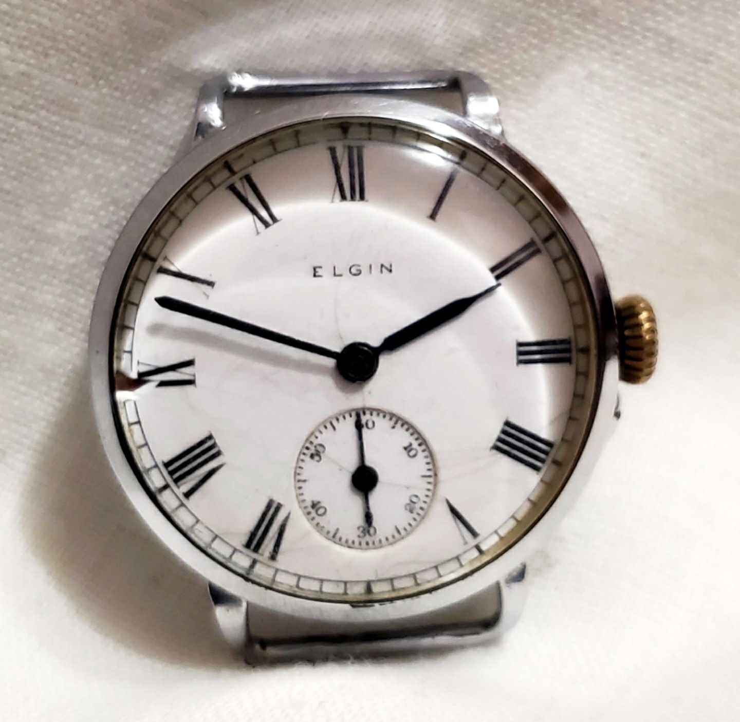 Американские часы "Elgin" USA в хроме ПМВ 1910-х годов не времён ссср