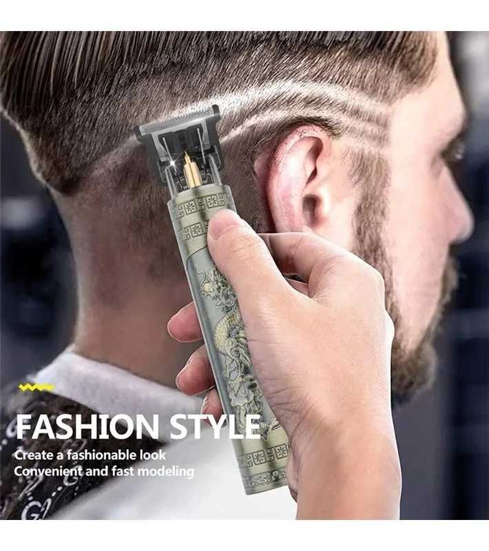 Máquina de Cortar Cabelo/Barba Recarreg, 4 Pentes  Preto ou Dourado