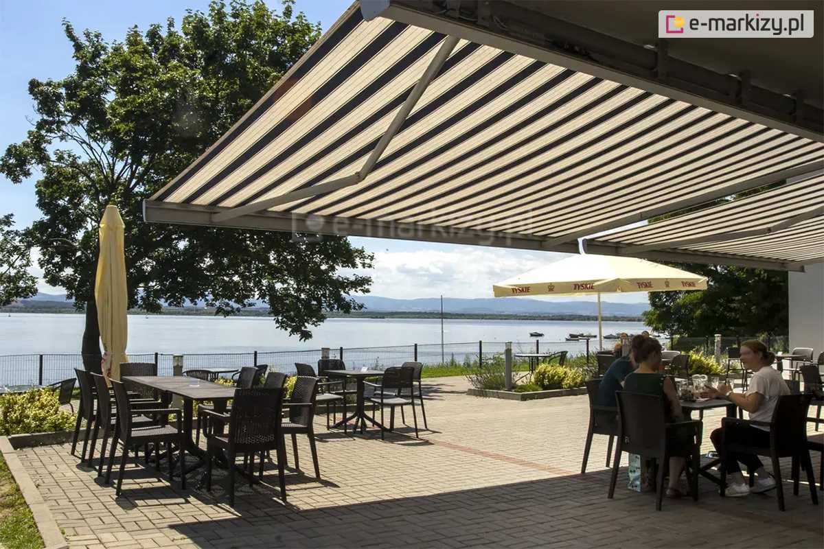 Markizy taras balkon sklep restauracja Corsica elektryczna w kasecie