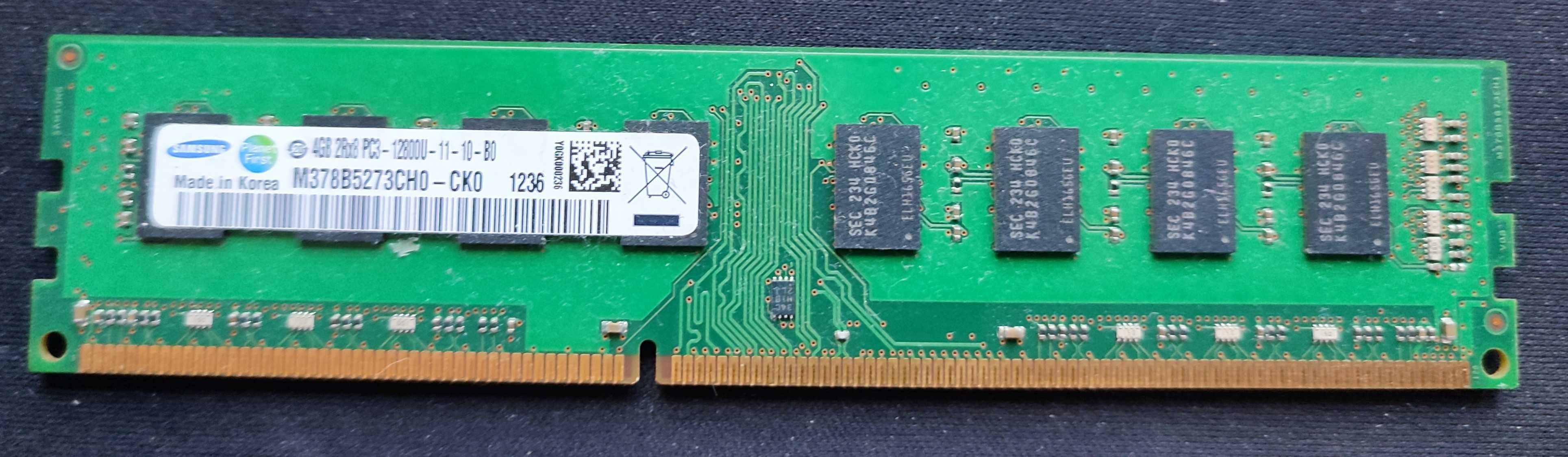 4x RAM Samsung 4 GB DDR3‑1600 (PC3‑12800U) – sprawny, używany.