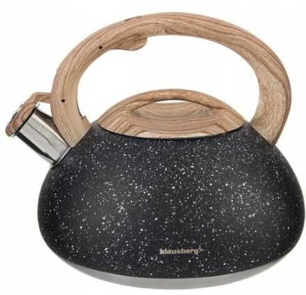 KB-7282  Czajnik stalowy z gwizdkiem 2,7 L Black