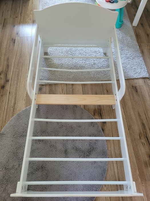 Łóżeczko białe dla dziecka 145 x 77 cm