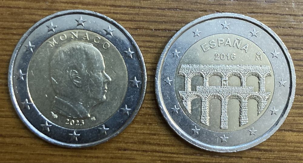 2 moedas de 2€ comemorativas