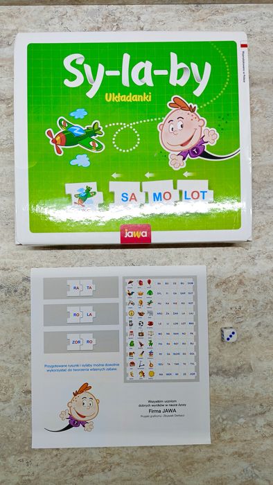 Gry edukacyjne sylaby 2 szt: czytanie sylabowe + zabawy logiczne