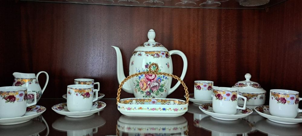 Limoges serviço café e peças decorativas