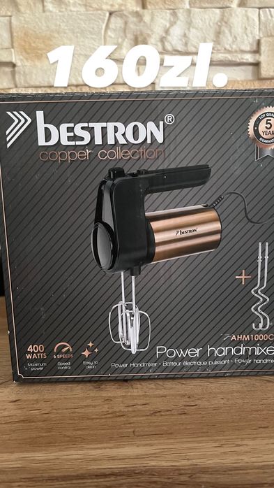 8stz. mikser ręczny Bestron Copper Collection (model AHM1000CO)