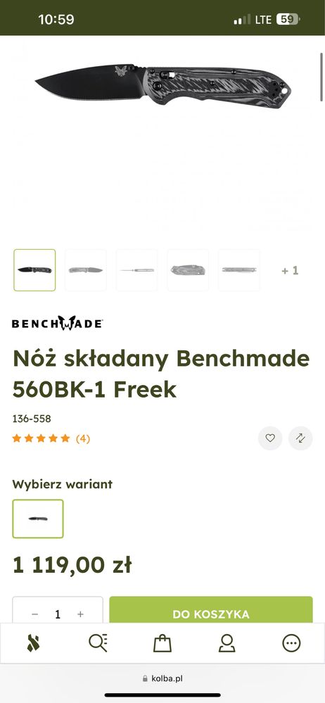 Nóż Benchmade Freek 62-64hrc!