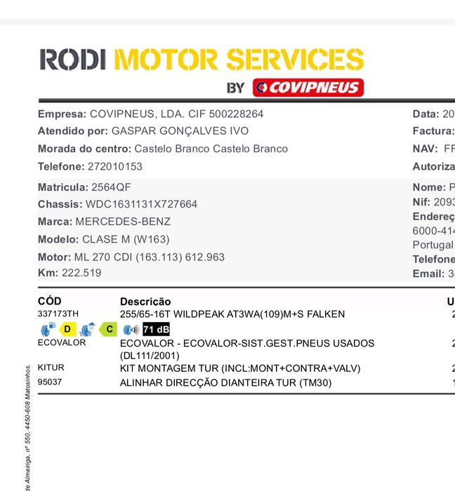 Mercedes ML270 - IUC 72euros