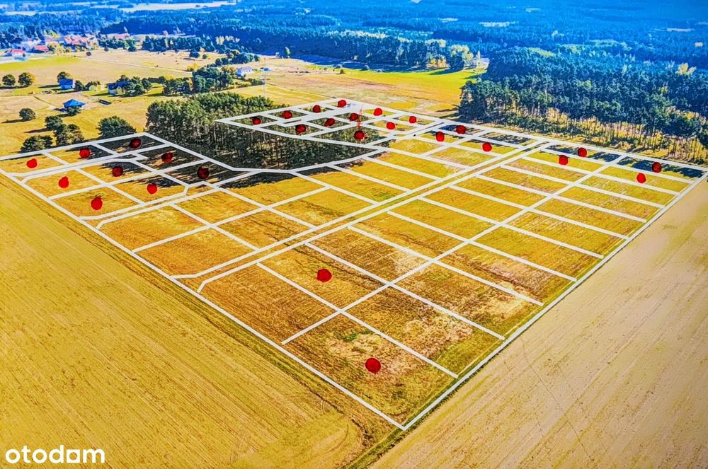 Działki budowlane w sąsiedztwie natury, pow od 863 m2 do 1424 m2