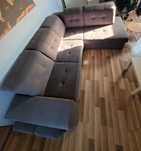 Kanapa sofa łóżko 250x200 2pufy