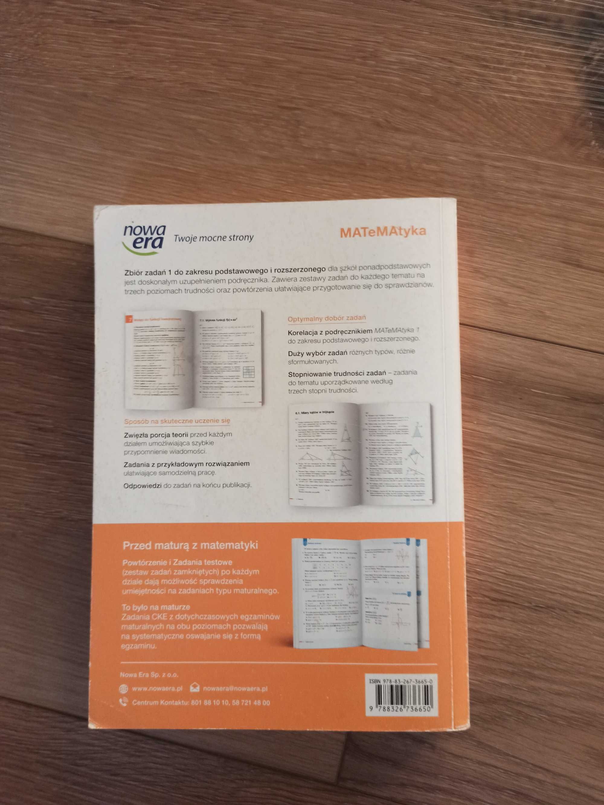 Podręcznik i zbiór zadań do matematyki "MATeMAtyka" dla LO do klasy 1