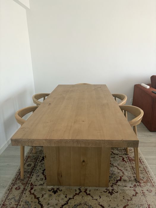 Mesa jantar madeira 8pax (ler descricao)