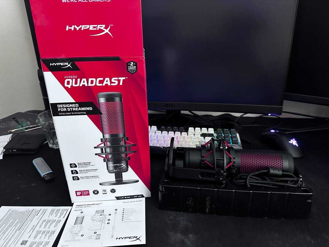 Mikrofon HYPERX QuadCast idealny stan || JAK NOWY || GWARANCJA