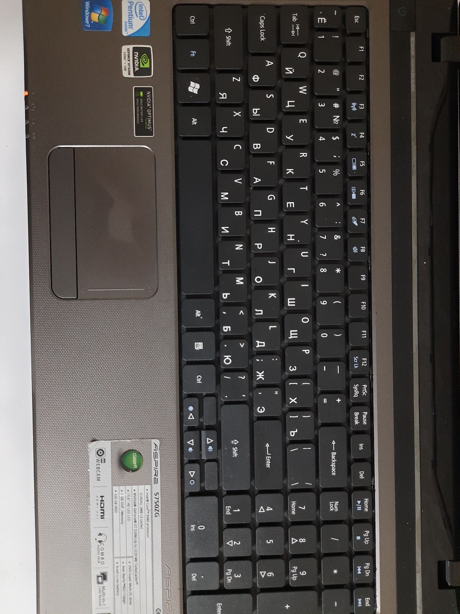 Acer aspire 5750ZG