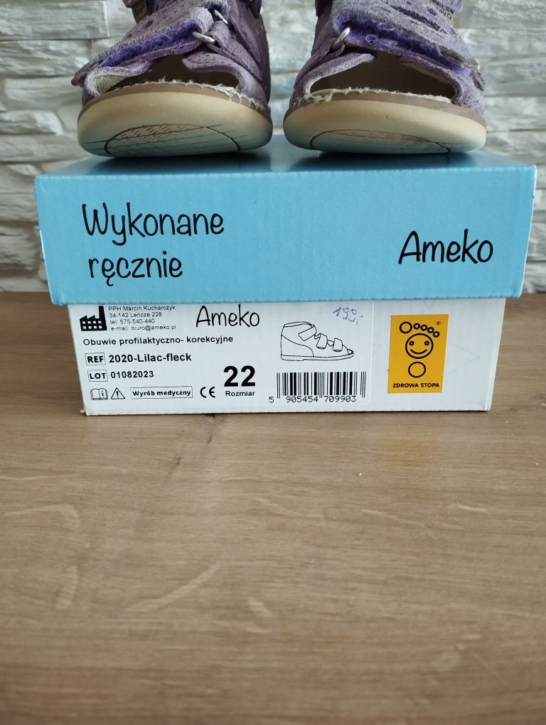 Buty sandały Ameko rozmiar 22 lilac