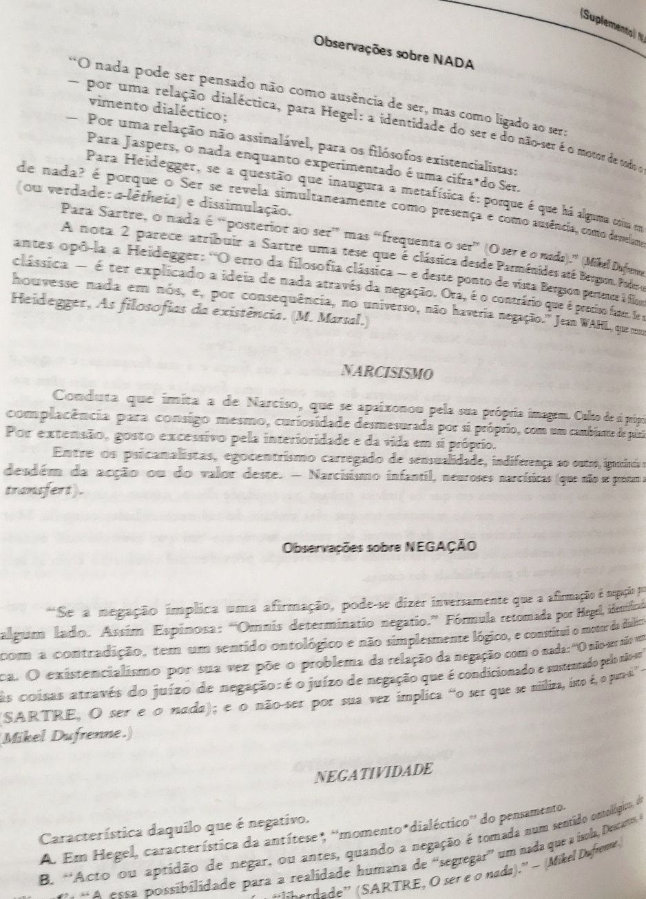 Vocabulário técnico e crítico da Filosofia, A. Lalande - NOVOS