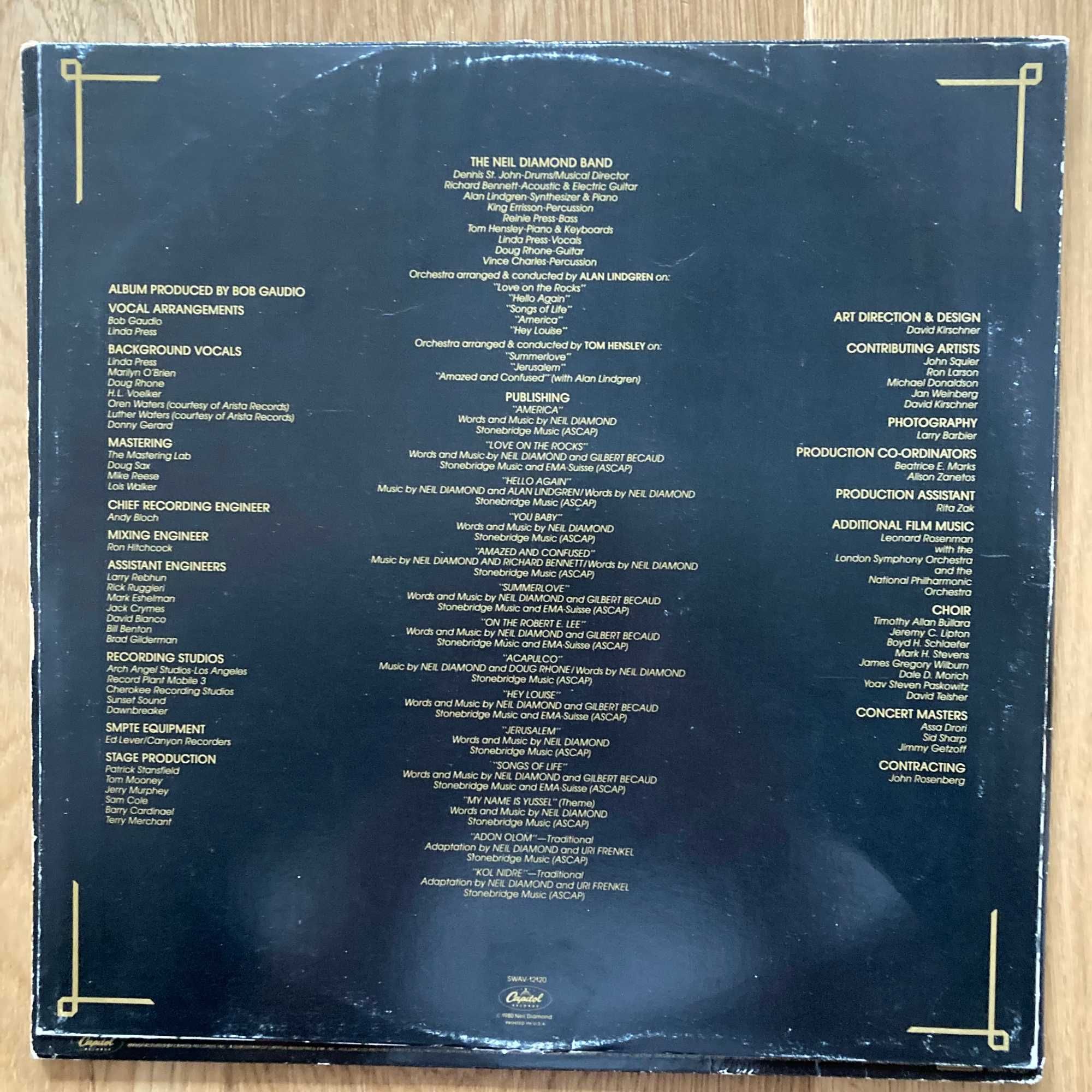 Neil Diamond – The Jazz Singer, winyl