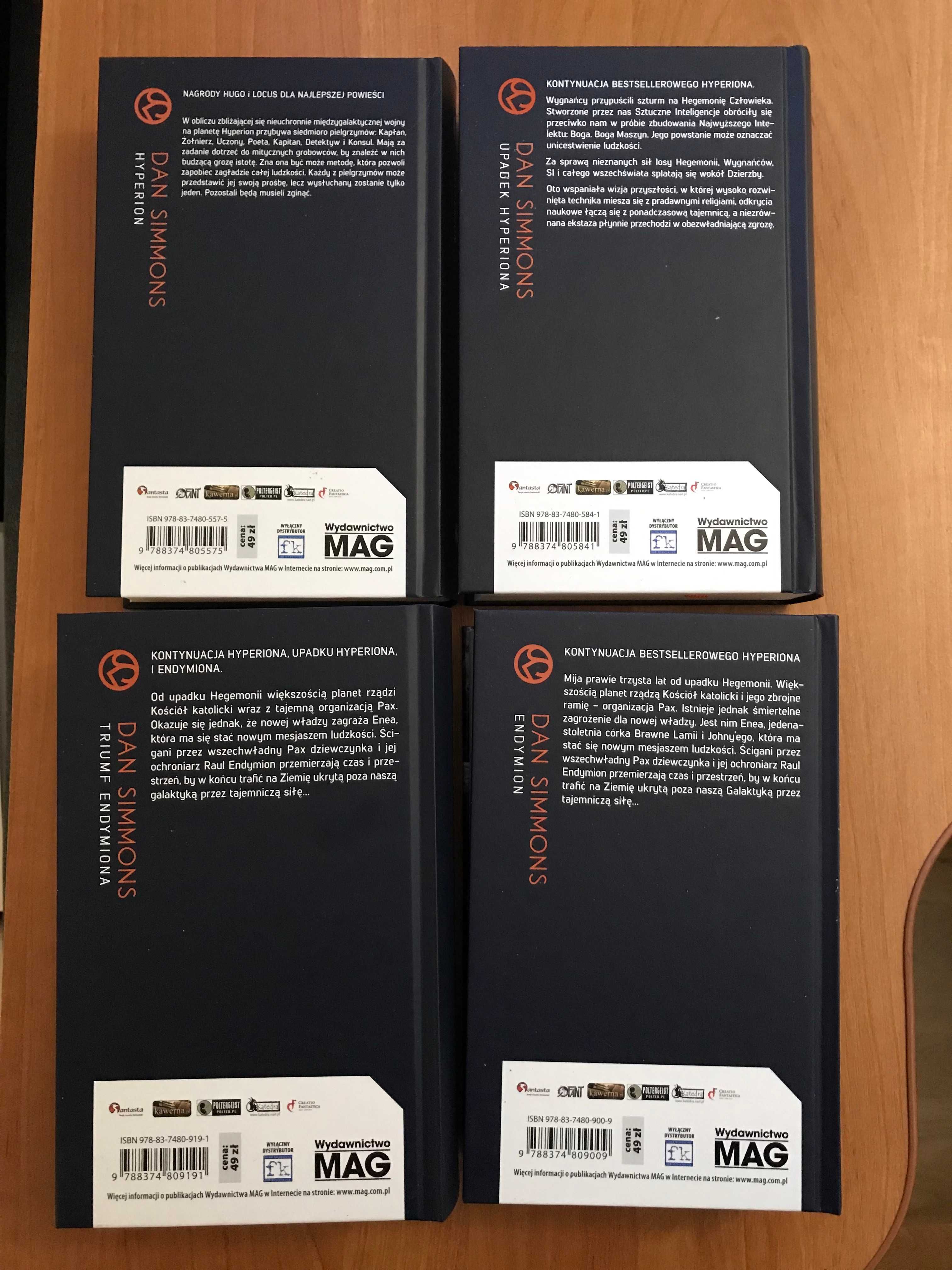 Dan Simmons x 4 Hyperion Upadek Hyperiona Endymion Triumf Edymiona