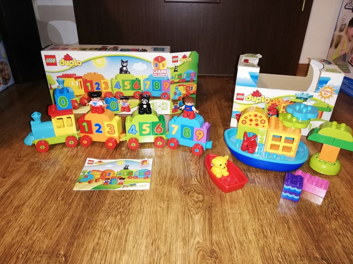 Lego duplo pociąg z cyferkami 10847 łódka dla maluszka 10567