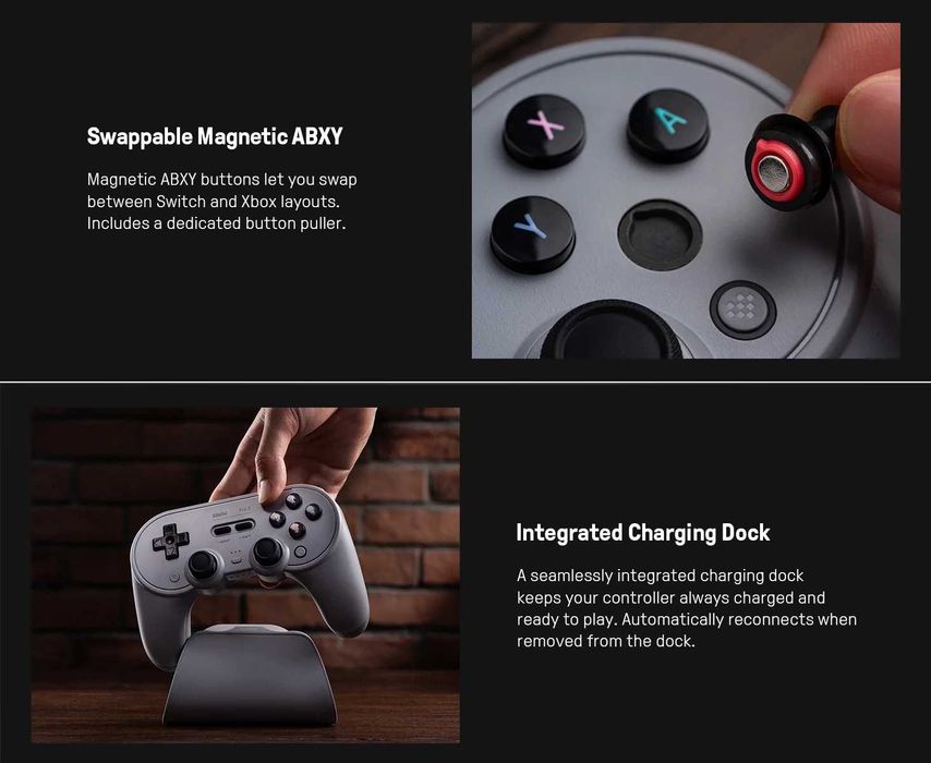 Геймпад 8BitDo Pro 3 для Windows/Android/Switch 1/2 TMR джойстик