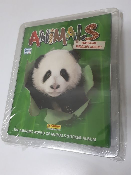 Caderneta de cromos O incrível mundo dos animais Colecção completa