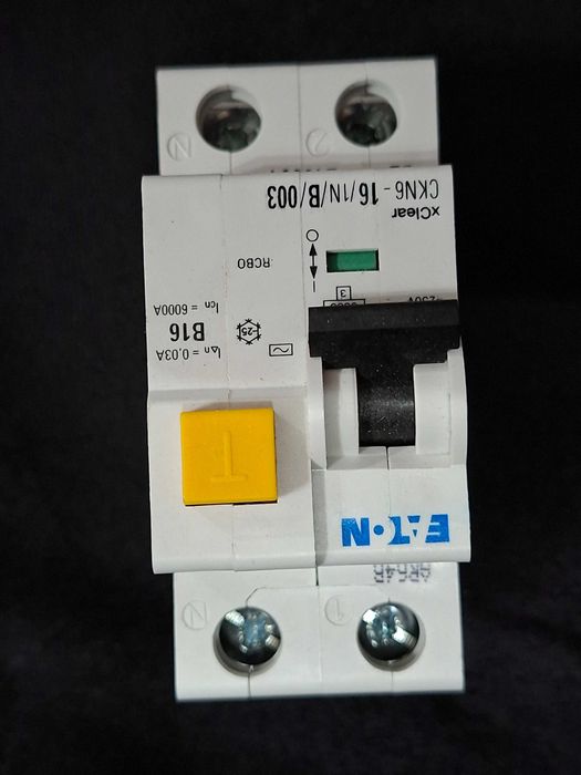 Wyłącznik różnicowo‑nadprądowy 2P 16A B 0,03A typ AC Eaton CKN6