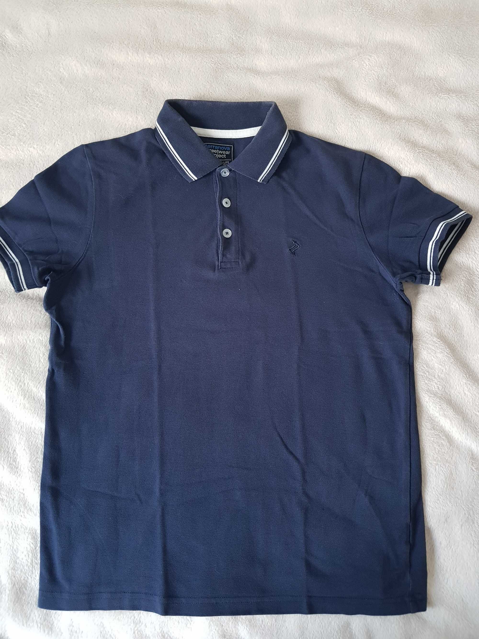 Granatowa koszulka Polo Terranova rozmiar M