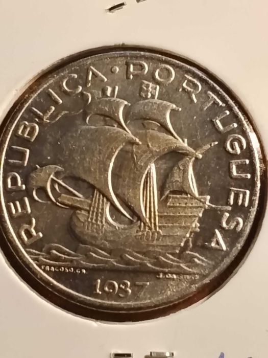 Moeda de 10 escudos de 1937, em prata